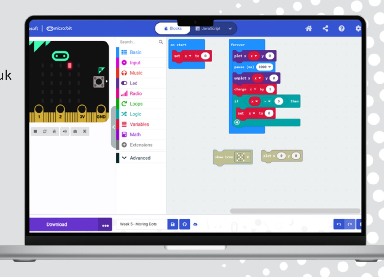 Microbit coding class interface